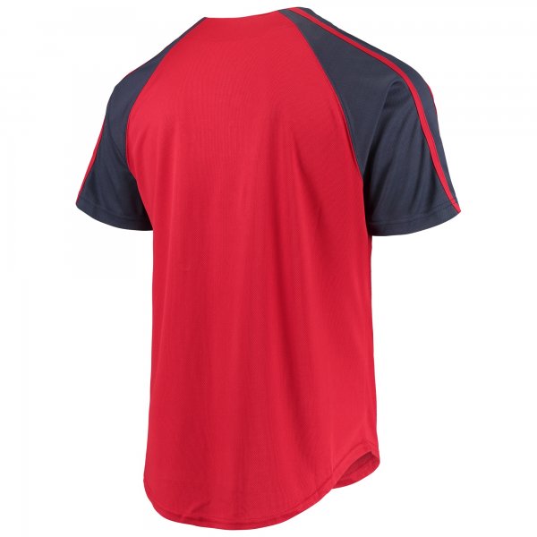 Men's St. Louis Cardinals Stitches Red Button-Down Raglan Replica Jersey