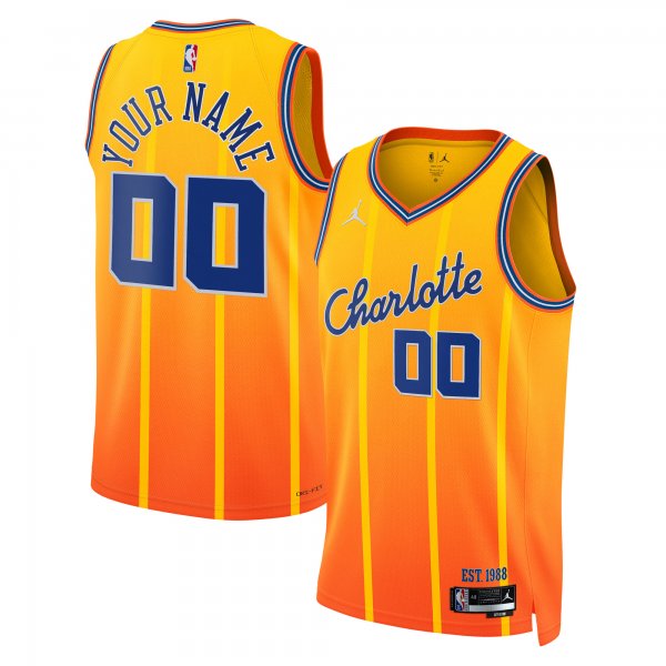Men's Unisex Charlotte Hornets Jordan Brand Orange 2025/26 City Edition Swingman Custom Jersey