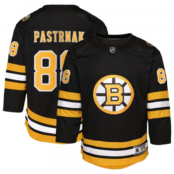 Youth Boston Bruins #88 David Pastrnak Black Home Premier Player Jersey