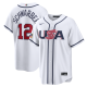 Men's USA Baseball Kyle Schwarber Nike White 2026 World Baseball Classic Home Stadium Jersey