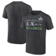 Men's Seattle Seahawks Fanatics Heather Charcoal Super Bowl LX Battle Prep T-Shirt