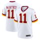 Men's #11 Luke McCaffrey Washington Commanders Nike Game Super Bowl Era White Jersey