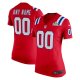 Women's New England Patriots  Nike Red Super Bowl LX Patch Custom Game Jersey