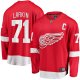 Men's Detroit Red Wings #71 Dylan Larkin  Branded Red Captain Home Breakaway Jersey