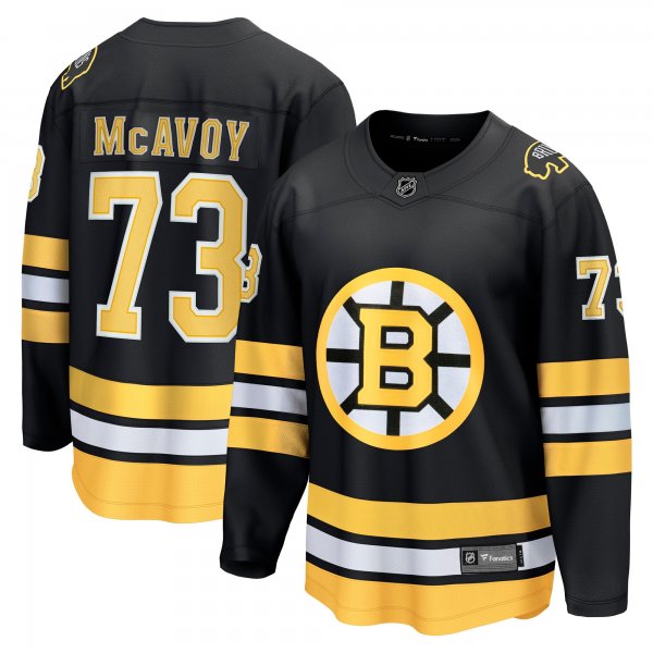Men's Boston Bruins #73 Charlie McAvoy Black Home Breakaway Player Jersey