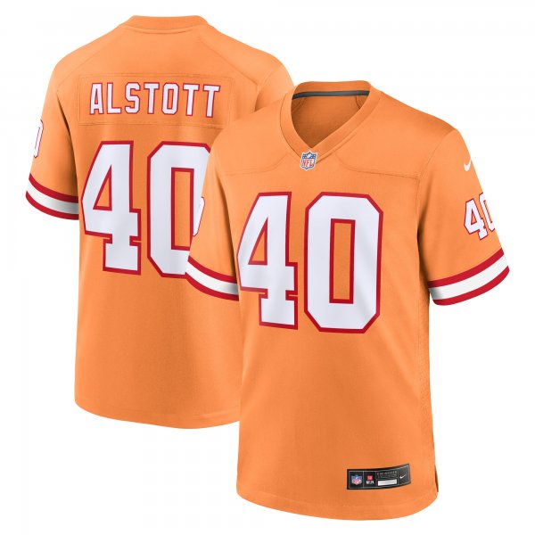 Men's Tampa Bay Buccaneers Mike Alstott Nike Orange Throwback Game Jersey