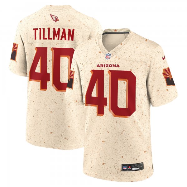 Men's #40 Pat Tillman Arizona Cardinals Nike 2025 Rivalries Collection Retired Player Game Natural Jersey
