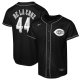 Youth Cincinnati Reds #44 Elly De La Cruz Nike Black Lights Out Replica Player Jersey