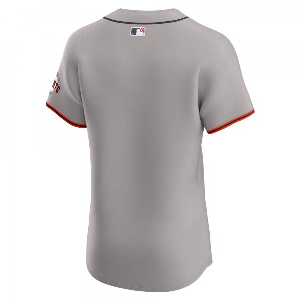 Men's San Francisco Giants  Nike Gray Road Vapor Premier Elite Patch Jersey