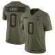 Men's #0 Jahmyr Gibbs Detroit Lions Nike 2025 Salute to Service Limited Olive Jersey