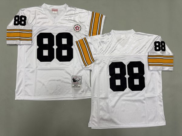 Men's Pittsburgh Steelers #88 White Jersey