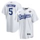Men's Los Angeles Dodgers #5 Freddie Freeman Nike White 2025 World Series Home Player Jersey